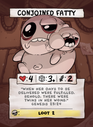 Conjoined Fatty Card Face