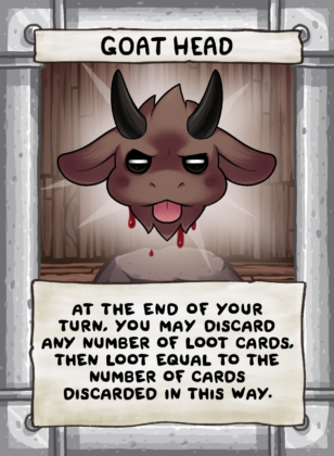Goat Head Card Face