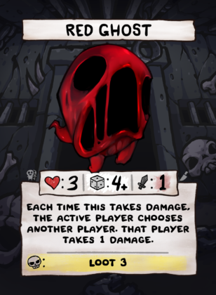 Red Ghost Card Face