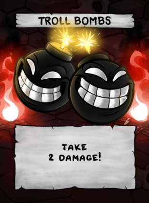 Troll Bombs Card Face