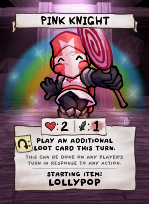 Pink Knight Card Face