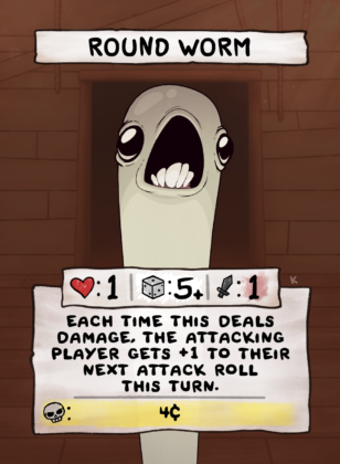 Round Worm Card Face