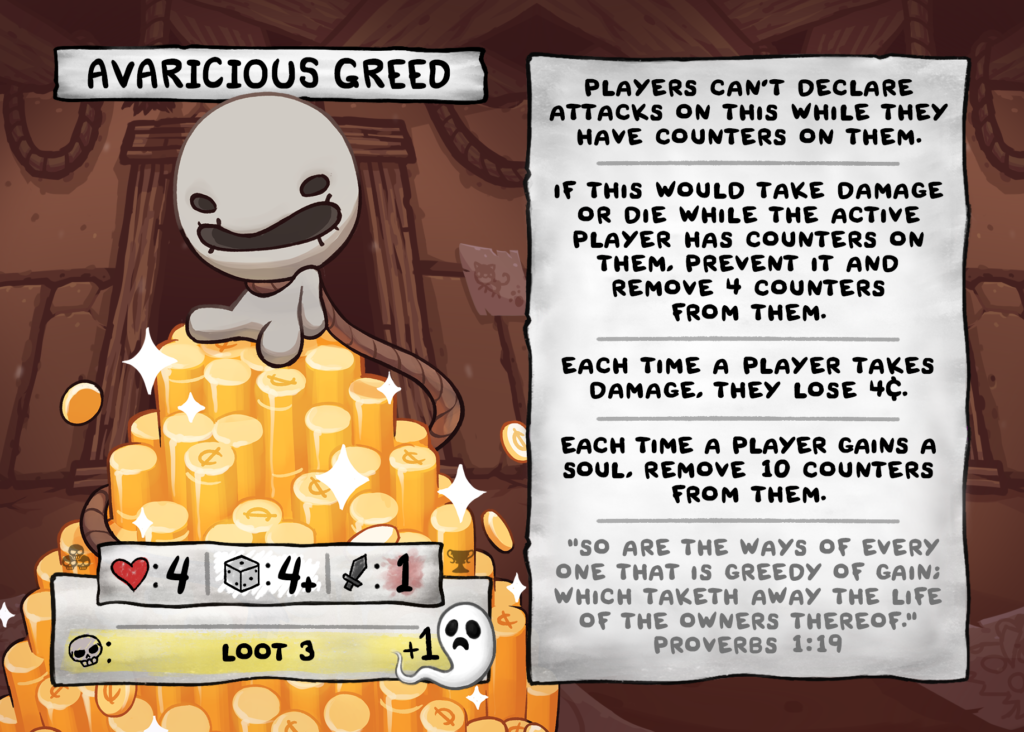 Avaricious Greed Card Face