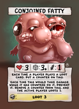 Conjoined Fatty Card Face