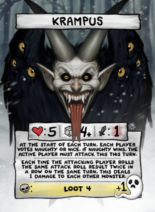 Krampus Card Face