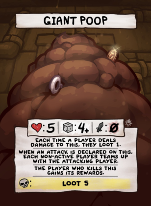 Giant Poop Card Face